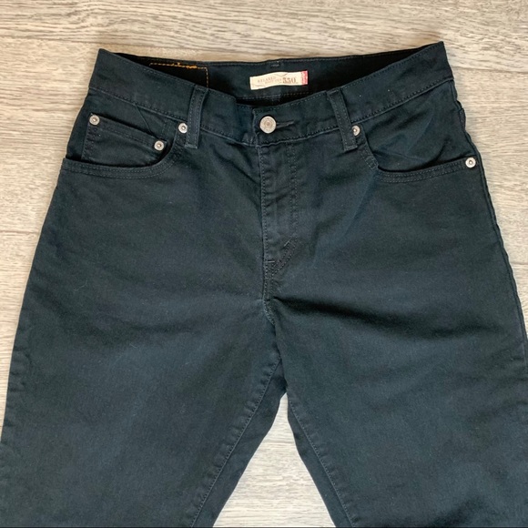 Retro Levi’s Jeans’S 550 mid-rise black wash bootcut fit Sz 29/ 8 rigid cotton - Picture 9 of 13